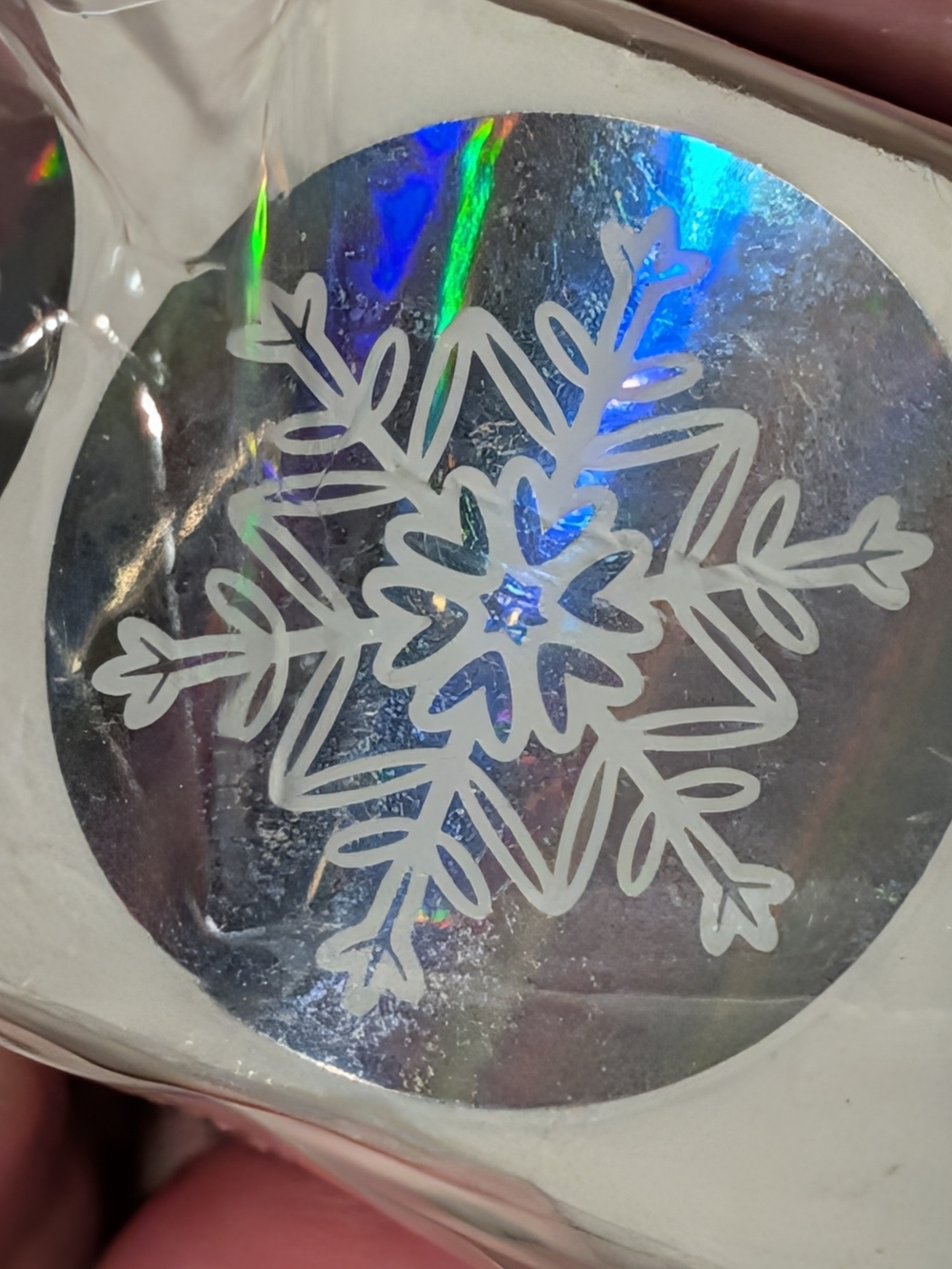 Holographic Snowflake Sticker Roll
